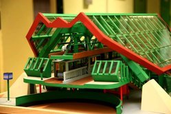 Modell Schwebebahnhof Modell Schwebebahnhof